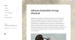Desktop Screenshot of africangameskin.co.za