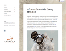 Tablet Screenshot of africangameskin.co.za